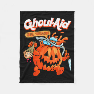 Cool Ghoul Aid Funny Ghoul Pumpkin Cute Meme Hallo Fleece Blanket