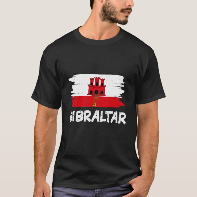 Cool Gibraltar Flag T-Shirt (Front)