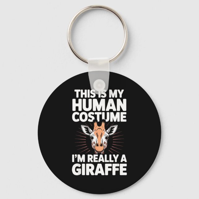 Cool Giraffe Art For Men Women Kids Toddler Giraff Key Ring (Front)