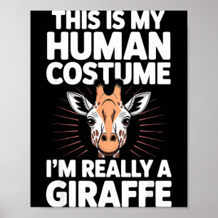 Cool Giraffe Art For Men Women Kids Toddler Giraff Poster