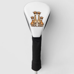Cool Giraffe Family Sunglasses Vintage Engraving T Golf Head Cover