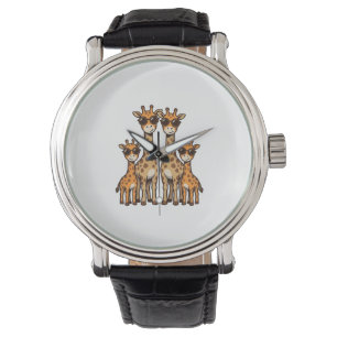 Cool Giraffe Family Sunglasses Vintage Engraving T Watch