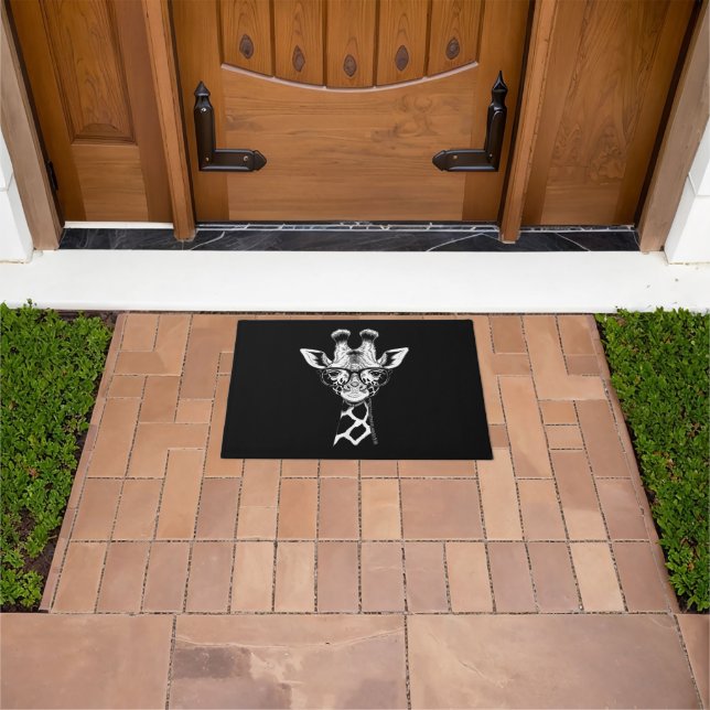 Cool Giraffe Graphic Casual Summer Funny Cute Anim Doormat (Outdoor)