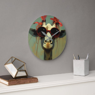 Cool Giraffe Large Clock