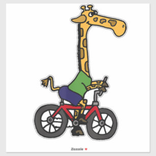 Cool Giraffe Riding Bicycle