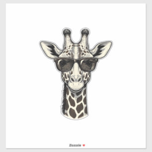Cool Giraffe Sunglasses Vintage Engraving Shirt_1