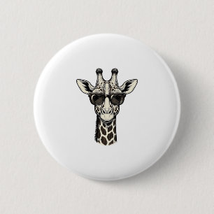 Cool Giraffe Sunglasses Vintage Engraving Shirt_1 6 Cm Round Badge