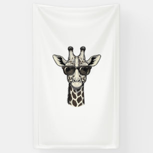 Cool Giraffe Sunglasses Vintage Engraving Shirt_1 Banner