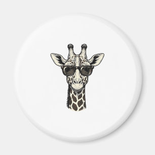 Cool Giraffe Sunglasses Vintage Engraving Shirt_1 Magnet
