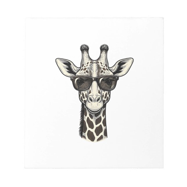 Cool Giraffe Sunglasses Vintage Engraving Shirt_1 Notepad (Front)