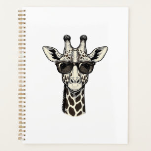 Cool Giraffe Sunglasses Vintage Engraving Shirt_1 Planner