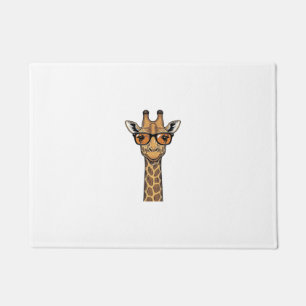 Cool Giraffe Sunglasses Vintage Engraving Shirt De Doormat