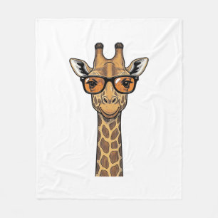Cool Giraffe Sunglasses Vintage Engraving Shirt De Fleece Blanket