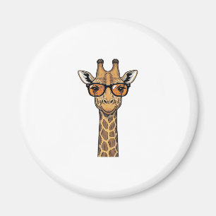 Cool Giraffe Sunglasses Vintage Engraving Shirt De Magnet