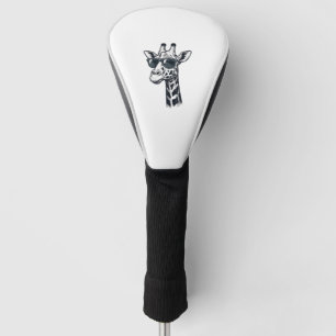 Cool Giraffe Sunglasses Vintage Engraving T-Shirt_ Golf Head Cover