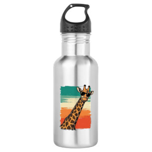 Cool Giraffe Sunglasses Vintage Sunset Shirt_1 532 Ml Water Bottle