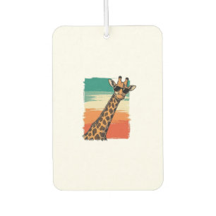 Cool Giraffe Sunglasses Vintage Sunset Shirt_1 Car Air Freshener