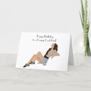 COOL GIRL BIRTHDAY CARD