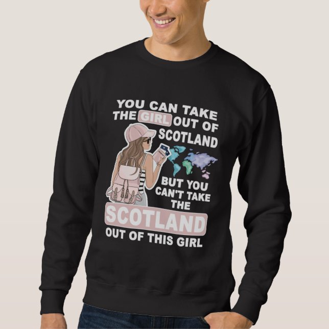 Cool Girl from Scotland  Proud Scotland Girl Sweatshirt (Front)