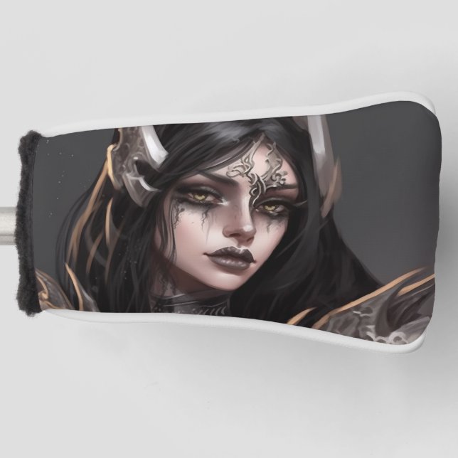 Cool Girl Goth Warrior Golf Head Cover (Front)