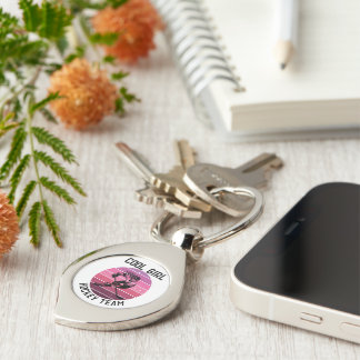 Cool girl hockey team key ring