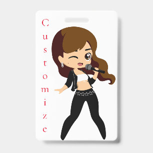 Cool Girl Sings Karaoke Thunder_Cove ID Badge