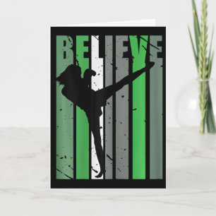 Cool Girls Kickboxing Birthday Vintage Kick Box Bo Card