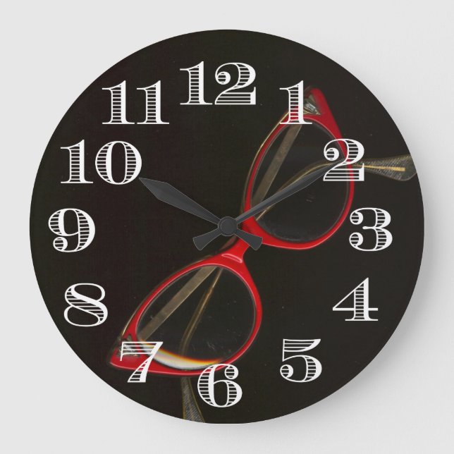 Cool Glasses Frames Clock (Front)