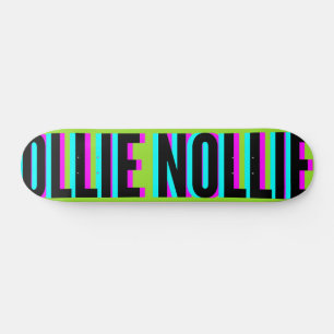 Cool Glitch Light Green Ollie Nollie Skateboard
