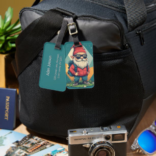 Cool Gnome on an Adventure: Fun Illustration Luggage Tag