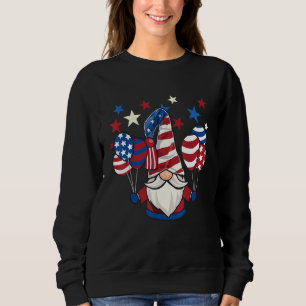 Cool Gnomes American Patriotic Usa Flag 4th Of Jul Sweatshirt