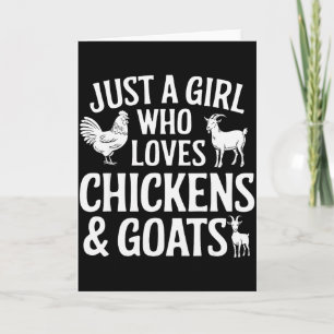 Cool Goat Design For Girls Women Animal Farming Go Card