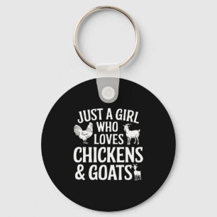 Cool Goat Design For Girls Women Animal Farming Go Key Ring