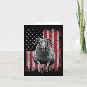 Cool Goat Lover 4th Of July Patriotic Usa Independ Card