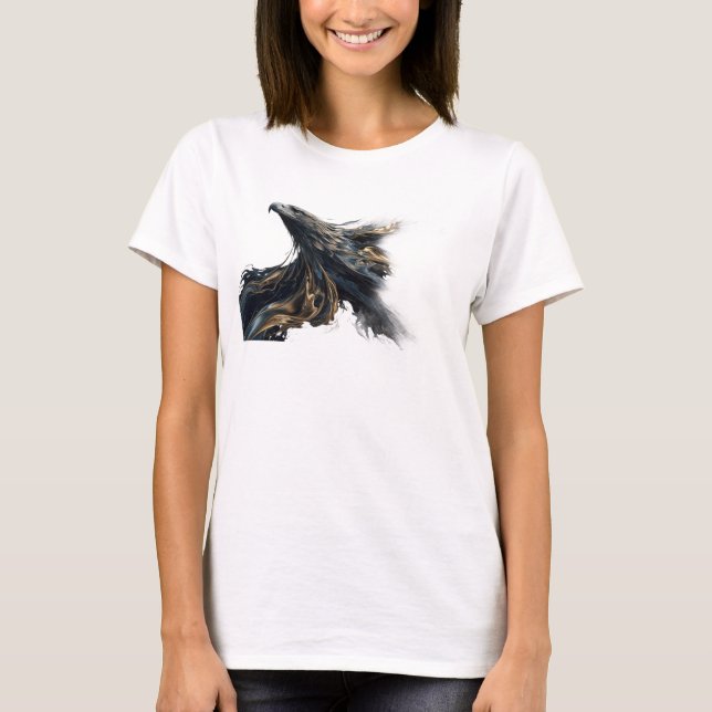 Cool Gold Abstract Eagle Custom Shirt (Front)