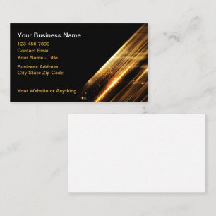 Cool Gold Abstract Graphic Business Cards