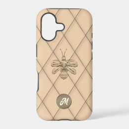 Cool Gold Bee Monogram 