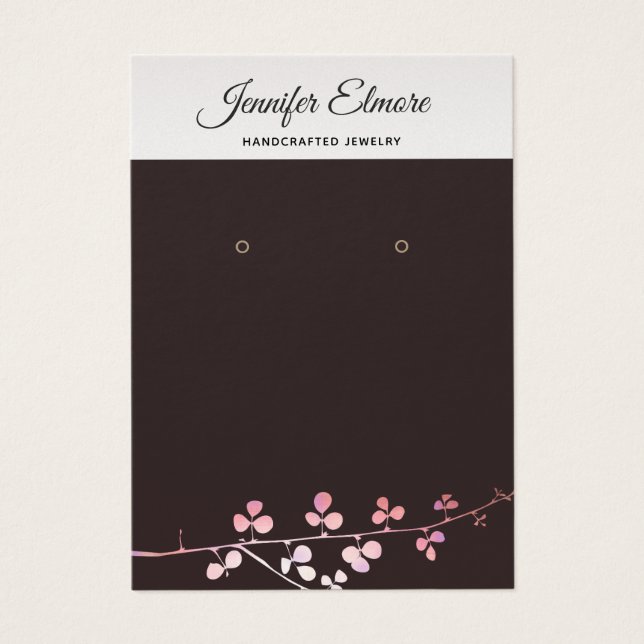 Cool Gold Branch Black Earring Display Holder (Front)