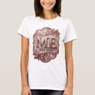 Cool Gold ME EST 1970 Custom Design T-Shirt