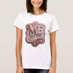 Cool Gold ME EST 1992 Modern Design T-Shirt