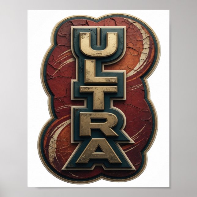 Cool Gold ULTRA Statement Design Poster (Front)
