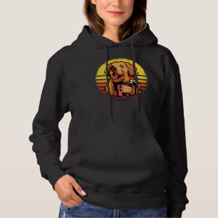 Cool Golden Retriever Walking Outfit Vintage Dog Hoodie