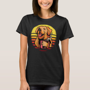 Cool Golden Retriever Walking Outfit Vintage Dog T-Shirt