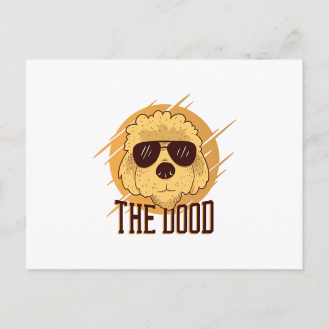 Cool Goldendoodle Dog Postcard (Front)