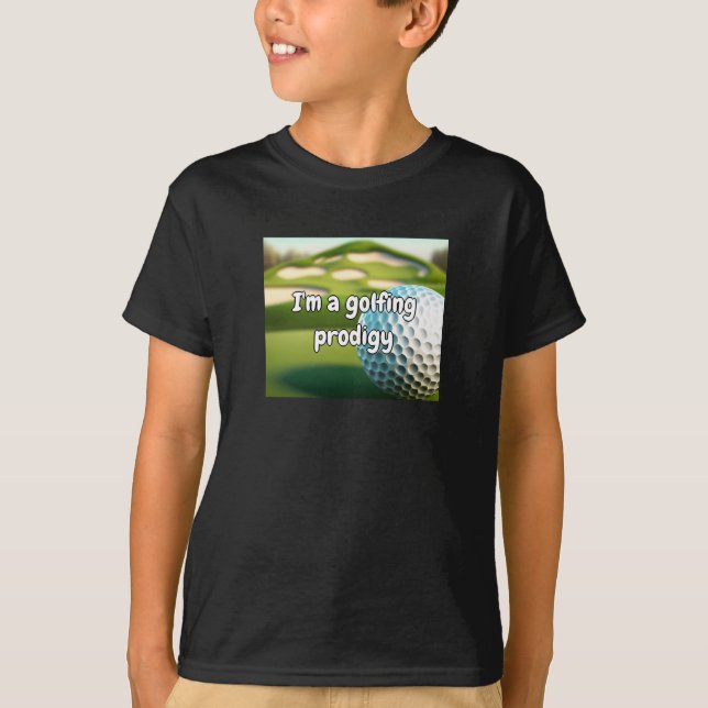 Cool Golf Ball Fun Unique Kids Shirt  (Front)
