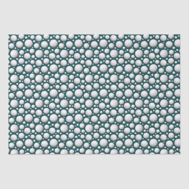Cool golf ball tiled sports  tissue paper (Front)