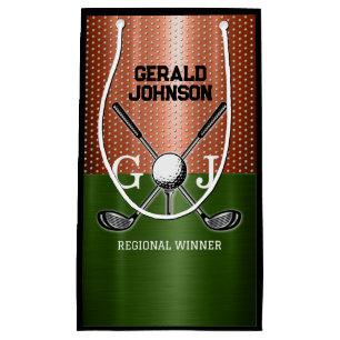 Cool Golf Monogram Design Small Gift Bag
