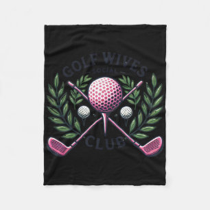 Cool Golf Wives Social Club Golf Lover  Fleece Blanket