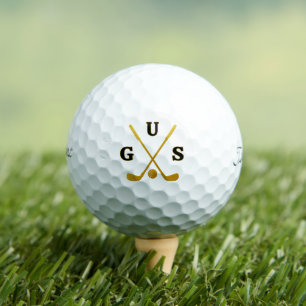 Cool Golfer Monogram   three-letter nick name Golf Balls