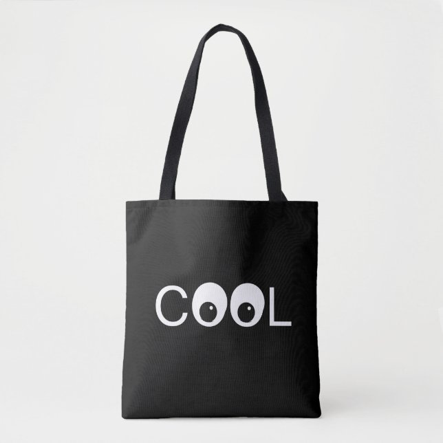 Cool good vibes on black tote bag (Front)